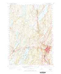 Augusta Maine Historical topographic map, 1:62500 scale, 15 X 15 Minute, Year 1956