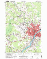 Bangor Maine Historical topographic map, 1:24000 scale, 7.5 X 7.5 Minute, Year 1996