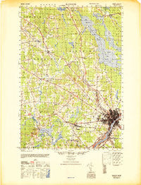 Bangor Maine Historical topographic map, 1:50000 scale, 15 X 15 Minute, Year 1946