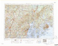 Bangor Maine Historical topographic map, 1:250000 scale, 1 X 2 Degree, Year 1960