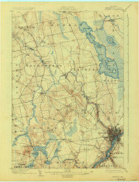 Bangor Maine Historical topographic map, 1:62500 scale, 15 X 15 Minute, Year 1902