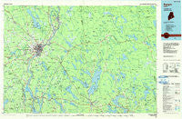 Bangor Maine Historical topographic map, 1:100000 scale, 30 X 60 Minute, Year 1985