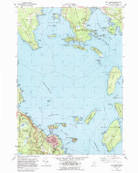 Bar Harbor Maine Historical topographic map, 1:24000 scale, 7.5 X 7.5 Minute, Year 1982