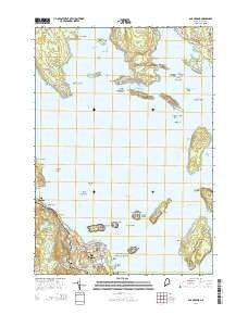 Bar Harbor Maine Current topographic map, 1:24000 scale, 7.5 X 7.5 Minute, Year 2014