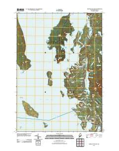 Bartlett Island Maine Historical topographic map, 1:24000 scale, 7.5 X 7.5 Minute, Year 2011