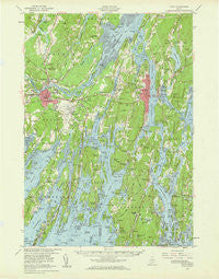 Bath Maine Historical topographic map, 1:62500 scale, 15 X 15 Minute, Year 1957