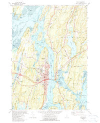 Bath Maine Historical topographic map, 1:24000 scale, 7.5 X 7.5 Minute, Year 1980
