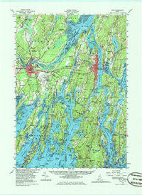Bath Maine Historical topographic map, 1:62500 scale, 15 X 15 Minute, Year 1957
