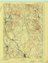 Berwick Maine Historical topographic map, 1:62500 scale, 15 X 15 Minute, Year 1893