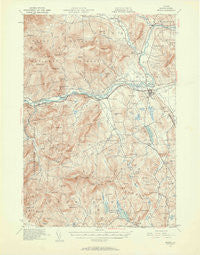 Bethel Maine Historical topographic map, 1:62500 scale, 15 X 15 Minute, Year 1940