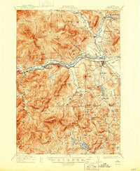 Bethel Maine Historical topographic map, 1:62500 scale, 15 X 15 Minute, Year 1914
