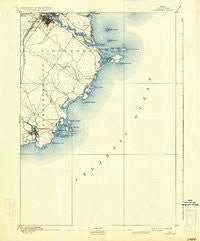 Biddeford Maine Historical topographic map, 1:62500 scale, 15 X 15 Minute, Year 1893