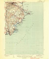 Biddeford Maine Historical topographic map, 1:62500 scale, 15 X 15 Minute, Year 1944