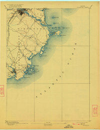 Biddeford Maine Historical topographic map, 1:62500 scale, 15 X 15 Minute, Year 1893