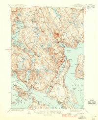 Blue Hill Maine Historical topographic map, 1:62500 scale, 15 X 15 Minute, Year 1944