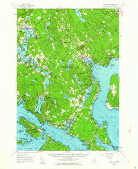 Blue Hill Maine Historical topographic map, 1:62500 scale, 15 X 15 Minute, Year 1957