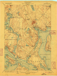 Bluehill Maine Historical topographic map, 1:62500 scale, 15 X 15 Minute, Year 1904