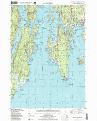 Boothbay Harbor Maine Historical topographic map, 1:24000 scale, 7.5 X 7.5 Minute, Year 1997