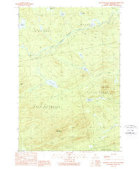 Boundary Bald Mountain Maine Historical topographic map, 1:24000 scale, 7.5 X 7.5 Minute, Year 1989