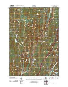 Bowdoinham Maine Historical topographic map, 1:24000 scale, 7.5 X 7.5 Minute, Year 2011