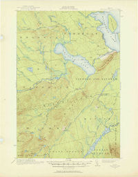 Brassua Lake Maine Historical topographic map, 1:62500 scale, 15 X 15 Minute, Year 1921