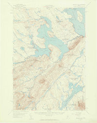 Brassua Lake Maine Historical topographic map, 1:62500 scale, 15 X 15 Minute, Year 1957