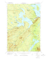 Brassua Lake Maine Historical topographic map, 1:62500 scale, 15 X 15 Minute, Year 1957