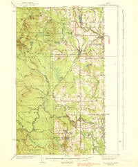 Bridgewater Maine Historical topographic map, 1:62500 scale, 15 X 15 Minute, Year 1938