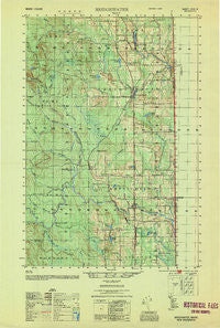 Bridgewater Maine Historical topographic map, 1:50000 scale, 15 X 15 Minute, Year 1953