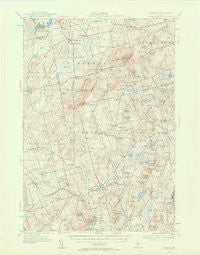 Brooks Maine Historical topographic map, 1:62500 scale, 15 X 15 Minute, Year 1955