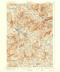 Bryant Pond Maine Historical topographic map, 1:62500 scale, 15 X 15 Minute, Year 1914