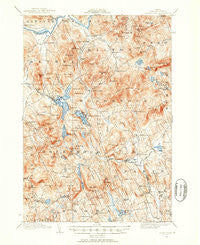 Bryant Pond Maine Historical topographic map, 1:62500 scale, 15 X 15 Minute, Year 1911