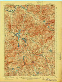 Bryant Pond Maine Historical topographic map, 1:62500 scale, 15 X 15 Minute, Year 1914