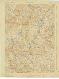 Buckfield Maine Historical topographic map, 1:62500 scale, 15 X 15 Minute, Year 1913