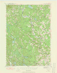 Buxton Maine Historical topographic map, 1:62500 scale, 15 X 15 Minute, Year 1942