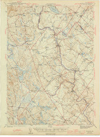 Buxton Maine Historical topographic map, 1:62500 scale, 15 X 15 Minute, Year 1944