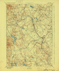 Buxton Maine Historical topographic map, 1:62500 scale, 15 X 15 Minute, Year 1892