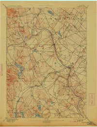 Buxton Maine Historical topographic map, 1:62500 scale, 15 X 15 Minute, Year 1892
