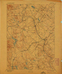Buxton Maine Historical topographic map, 1:62500 scale, 15 X 15 Minute, Year 1893