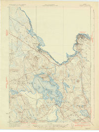 Calais Maine Historical topographic map, 1:62500 scale, 15 X 15 Minute, Year 1932