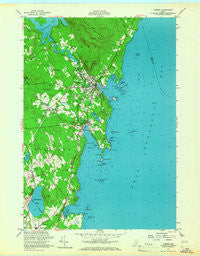 Camden Maine Historical topographic map, 1:24000 scale, 7.5 X 7.5 Minute, Year 1955