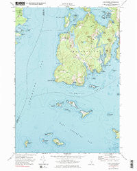 Cape Rosier Maine Historical topographic map, 1:24000 scale, 7.5 X 7.5 Minute, Year 1973