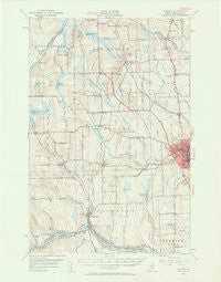Caribou Maine Historical topographic map, 1:62500 scale, 15 X 15 Minute, Year 1953
