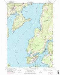 Castine Maine Historical topographic map, 1:24000 scale, 7.5 X 7.5 Minute, Year 1973