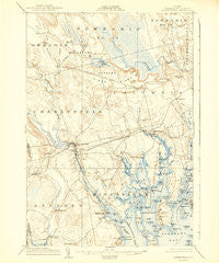 Cherryfield Maine Historical topographic map, 1:62500 scale, 15 X 15 Minute, Year 1904