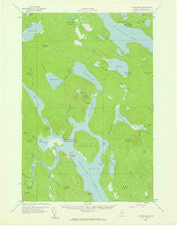 Chesuncook Maine Historical topographic map, 1:62500 scale, 15 X 15 Minute, Year 1958