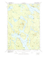 Chesuncook Maine Historical topographic map, 1:62500 scale, 15 X 15 Minute, Year 1958