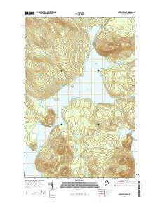 Churchill Lake Maine Current topographic map, 1:24000 scale, 7.5 X 7.5 Minute, Year 2014