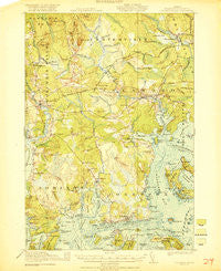 Columbia Falls Maine Historical topographic map, 1:62500 scale, 7.5 X 7.5 Minute, Year 1921