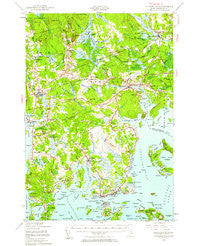 Columbia Falls Maine Historical topographic map, 1:62500 scale, 15 X 15 Minute, Year 1941